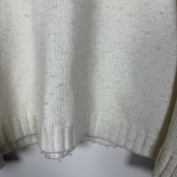 Moth Marina White Bell Sleeve Wool Blend Sweater Size Small - Picture 5 of 10